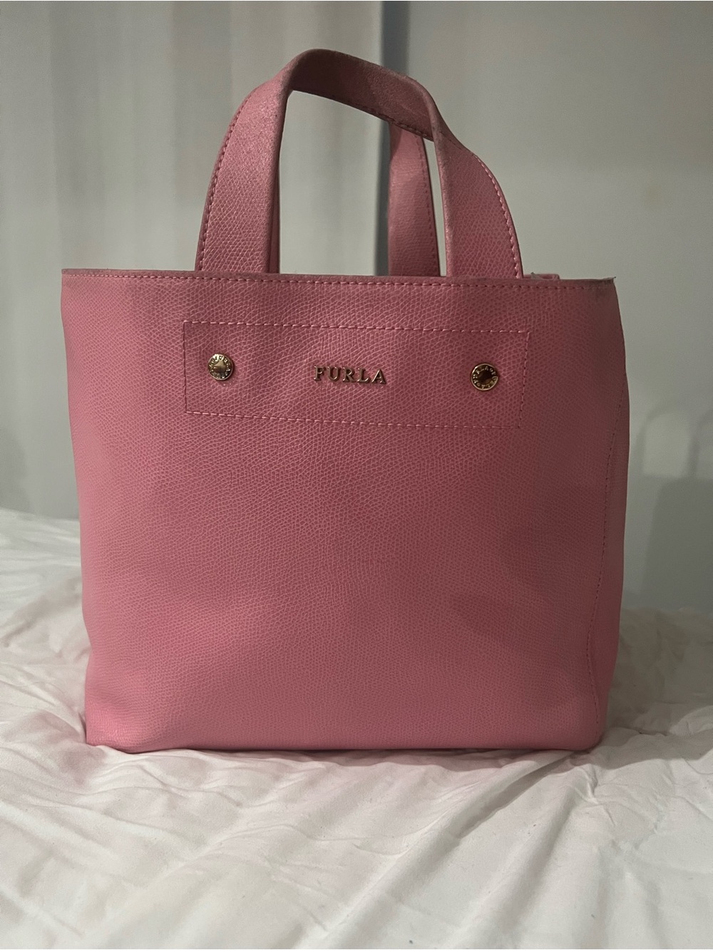 FURLA Pink Leather Tote Bag
